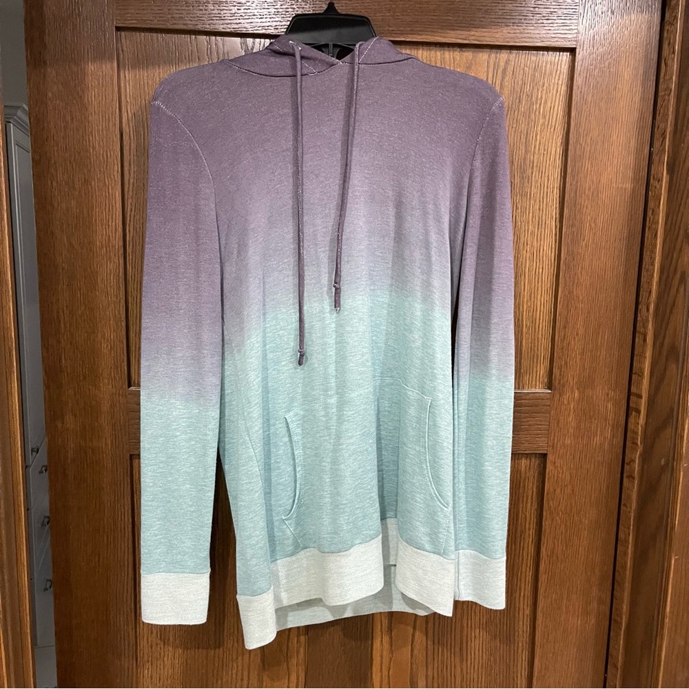 12pm by Mon Ami. Blue Ombré Lightweight Hoodie Size S